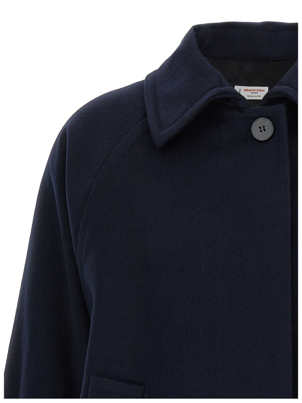 Alberto Biani Blue Virgin Wool Coat