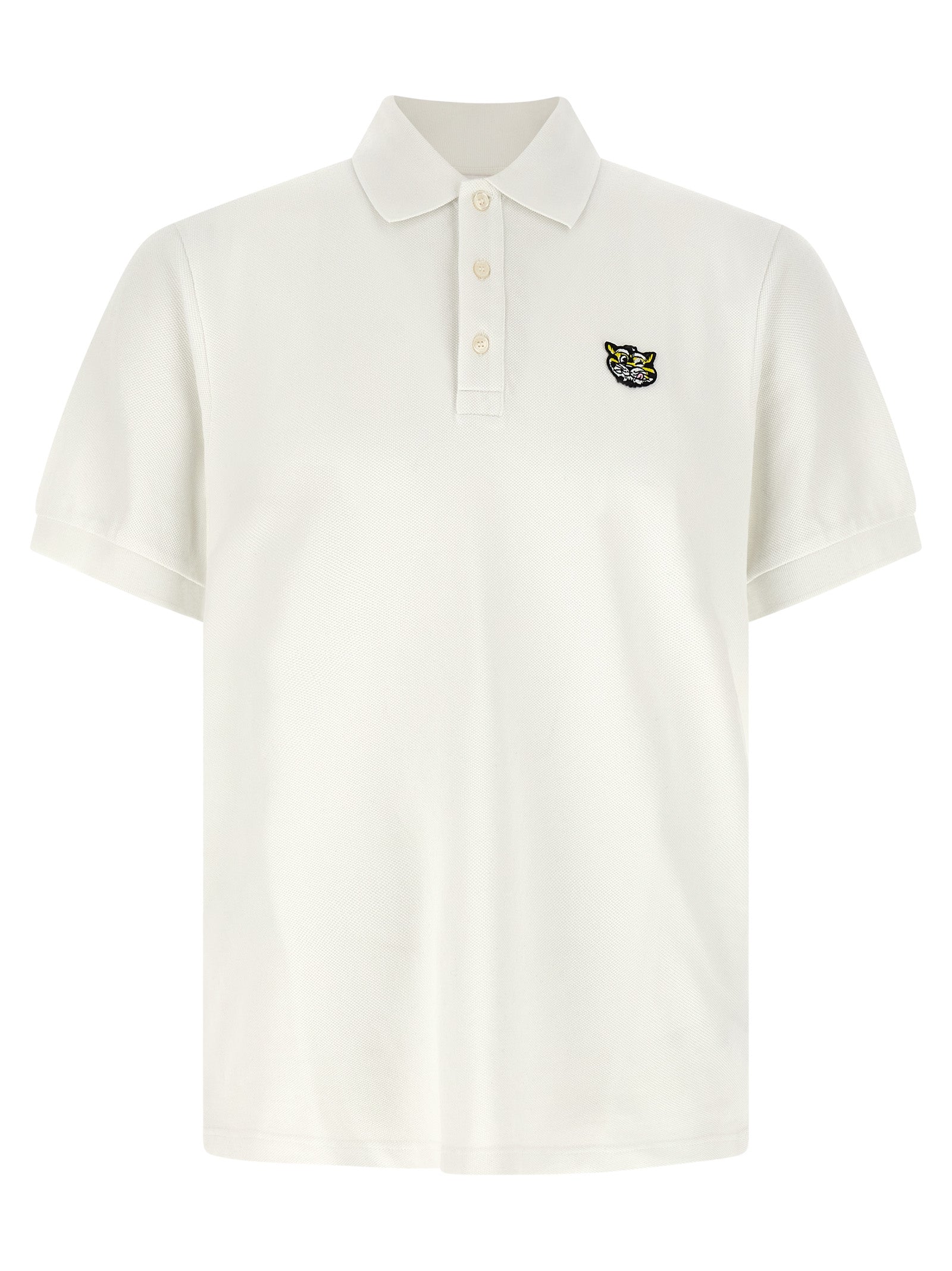Kenzo White Cotton Polo Shirt