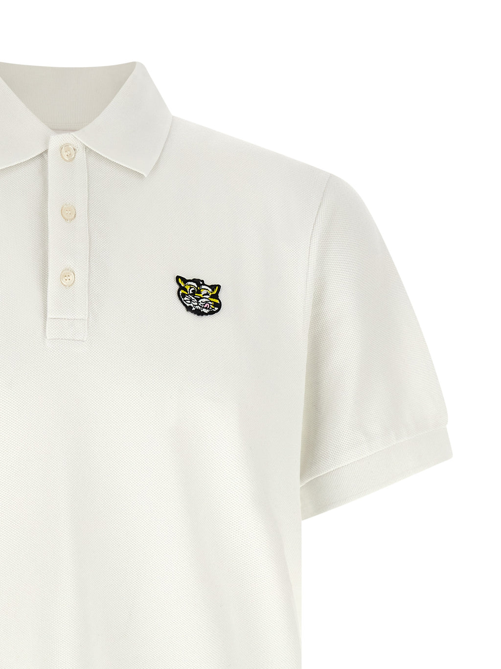 Kenzo White Cotton Polo Shirt