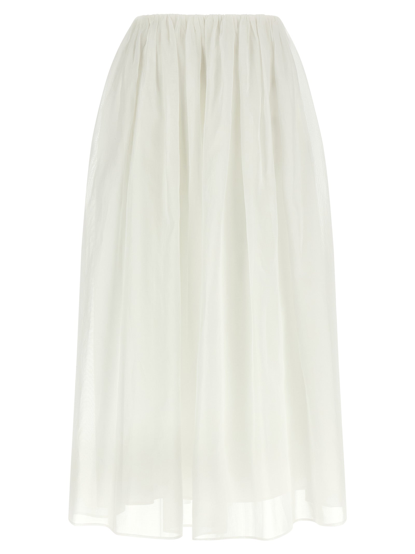 Brunello Cucinelli White Cotton Mini Skirt