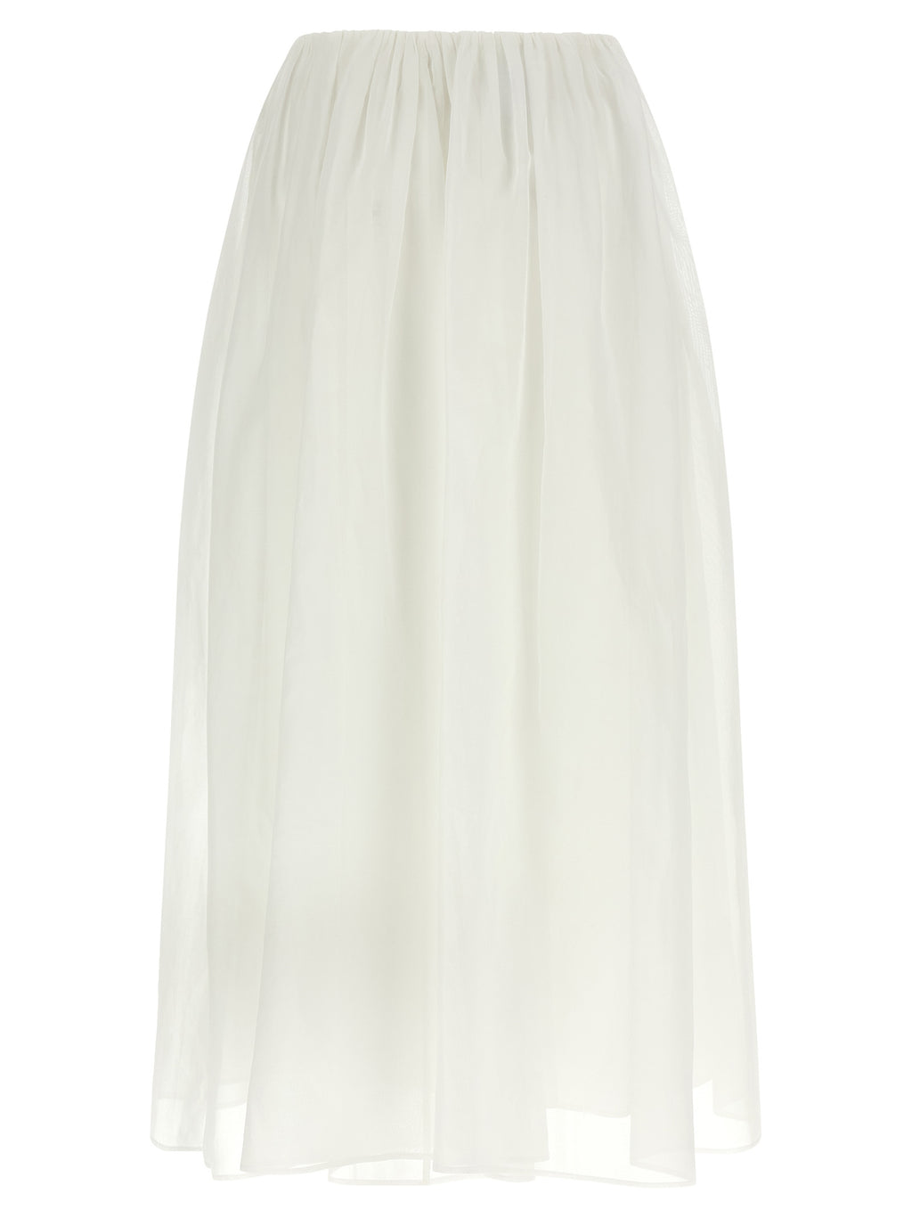 Brunello Cucinelli White Cotton Mini Skirt