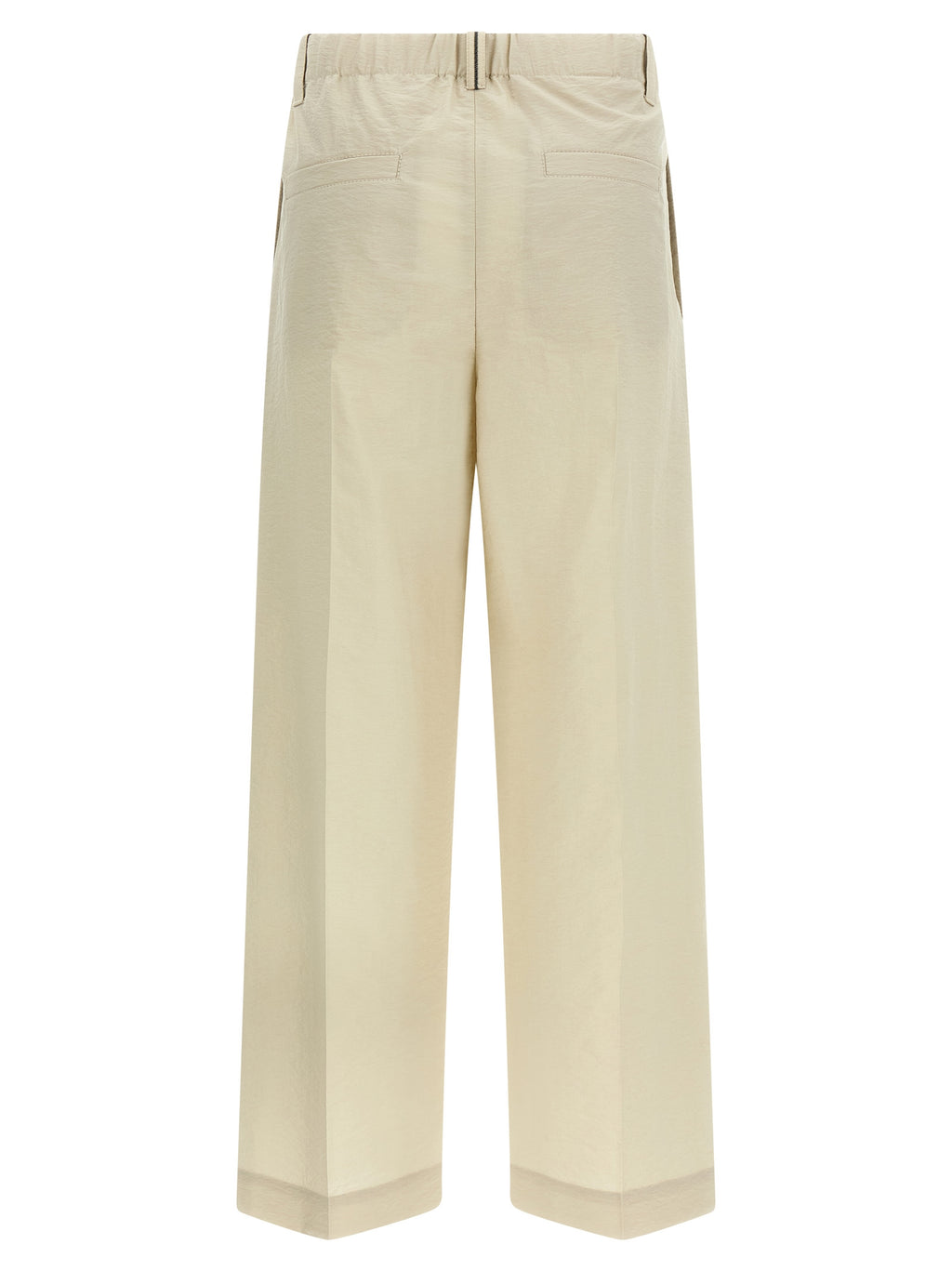Brunello Cucinelli White Cotton Dress Pants