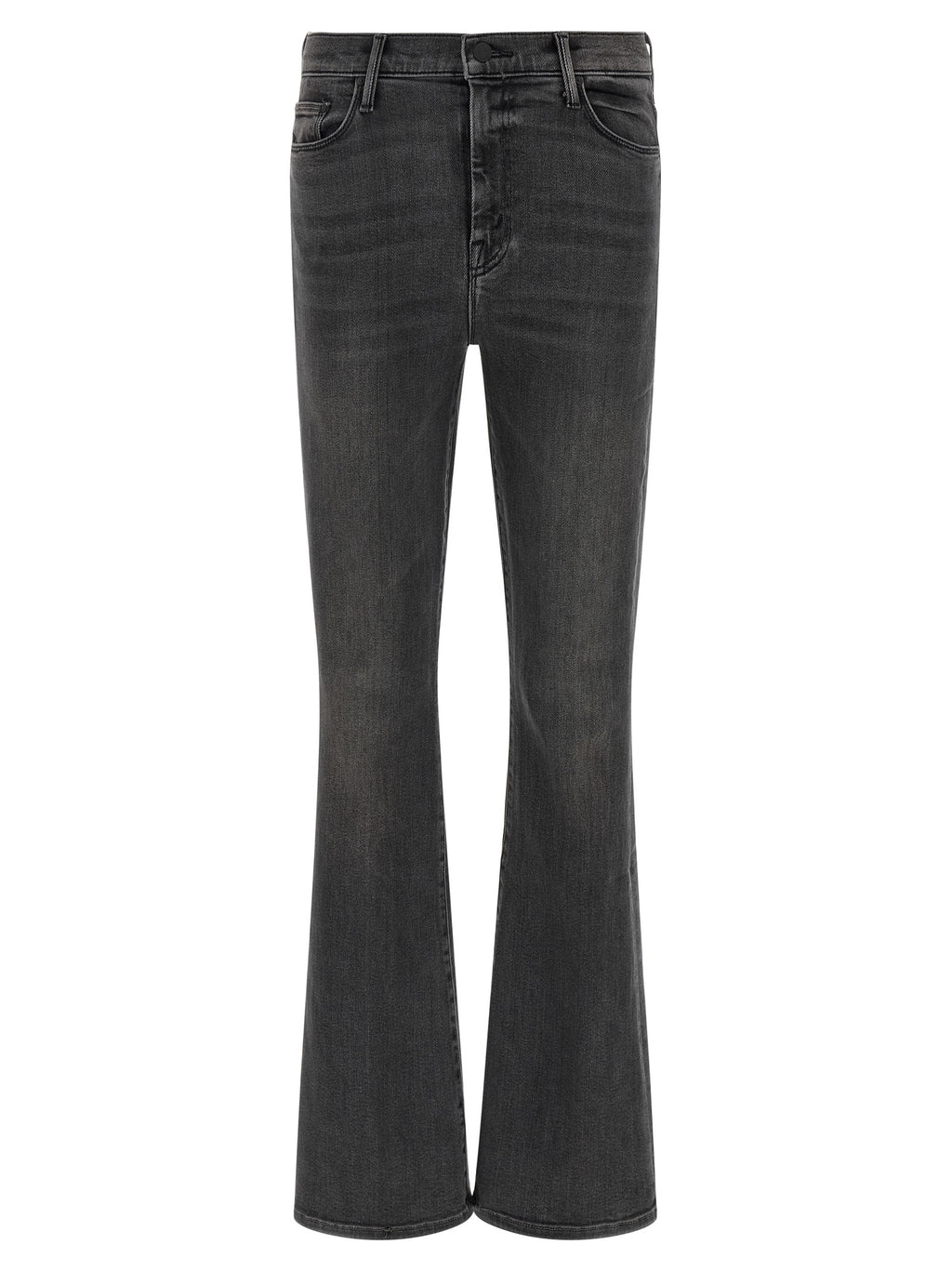 Mother Denim Gray Cotton Flared Jeans