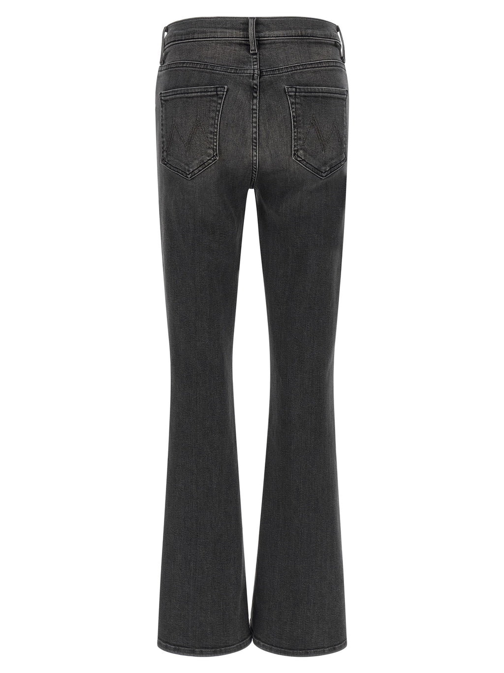 Mother Denim Gray Cotton Flared Jeans