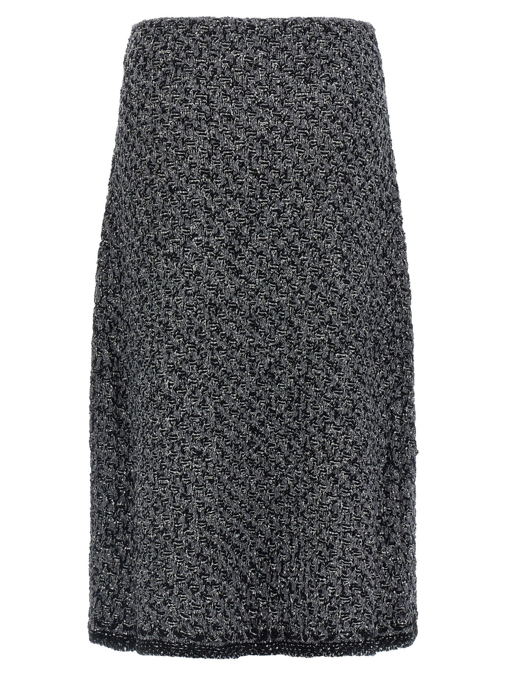 Fabiana Filippi Blue Cotton Midi Skirt