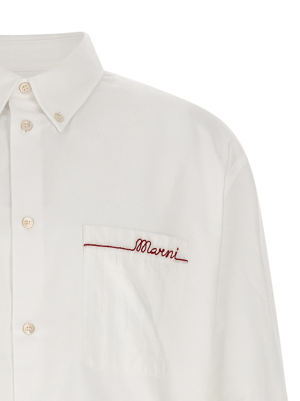 Marni White Cotton Blouse
