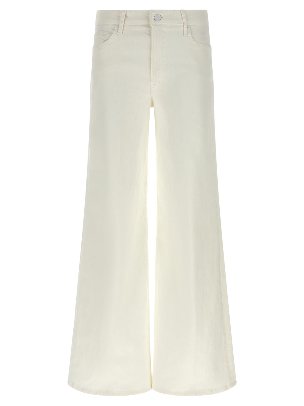 Mother Denim White Cotton Flared Jeans
