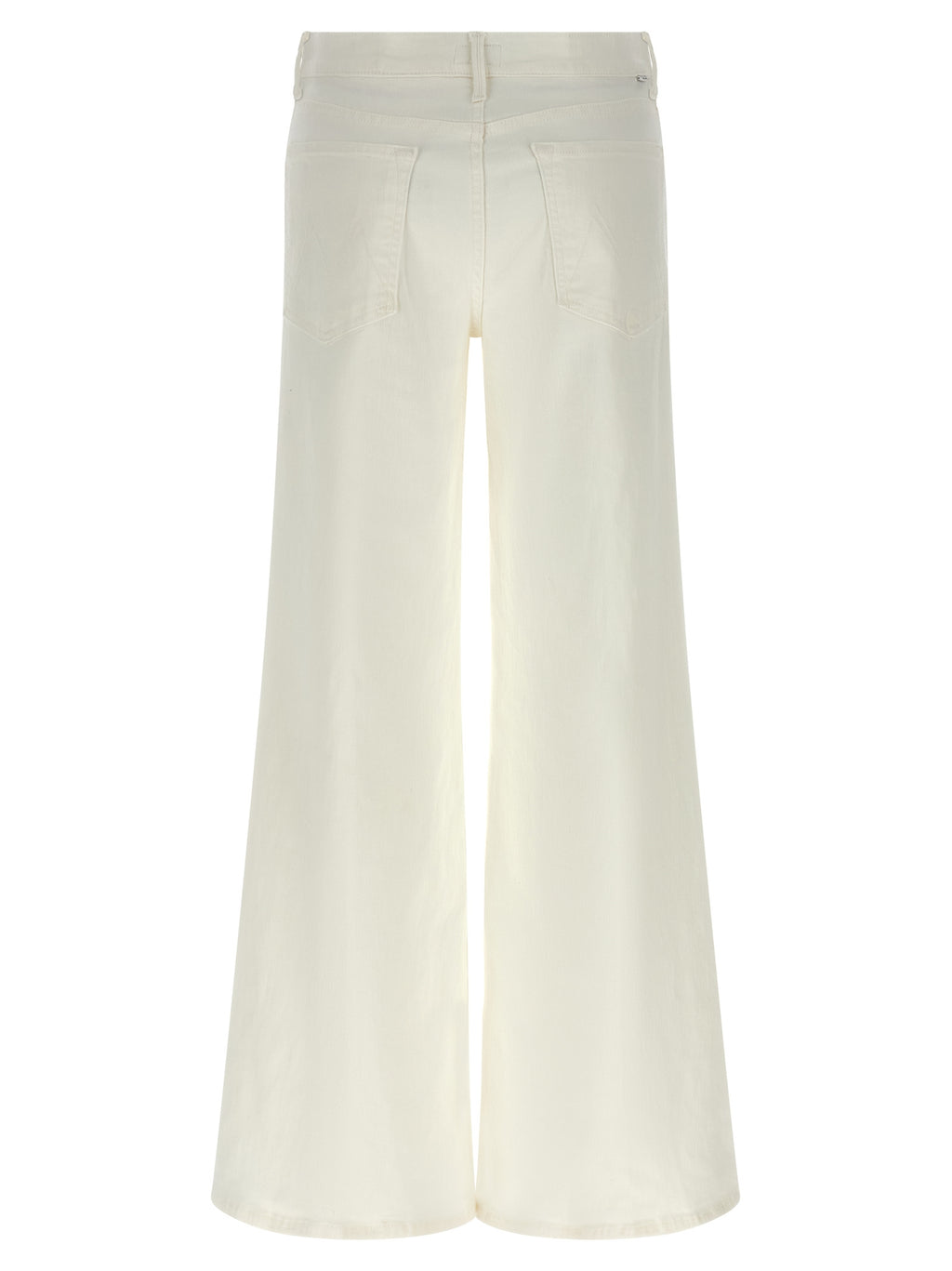 Mother Denim White Cotton Flared Jeans