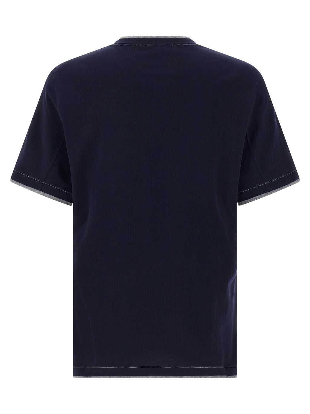 Brunello Cucinelli Blue Cotton T-Shirt