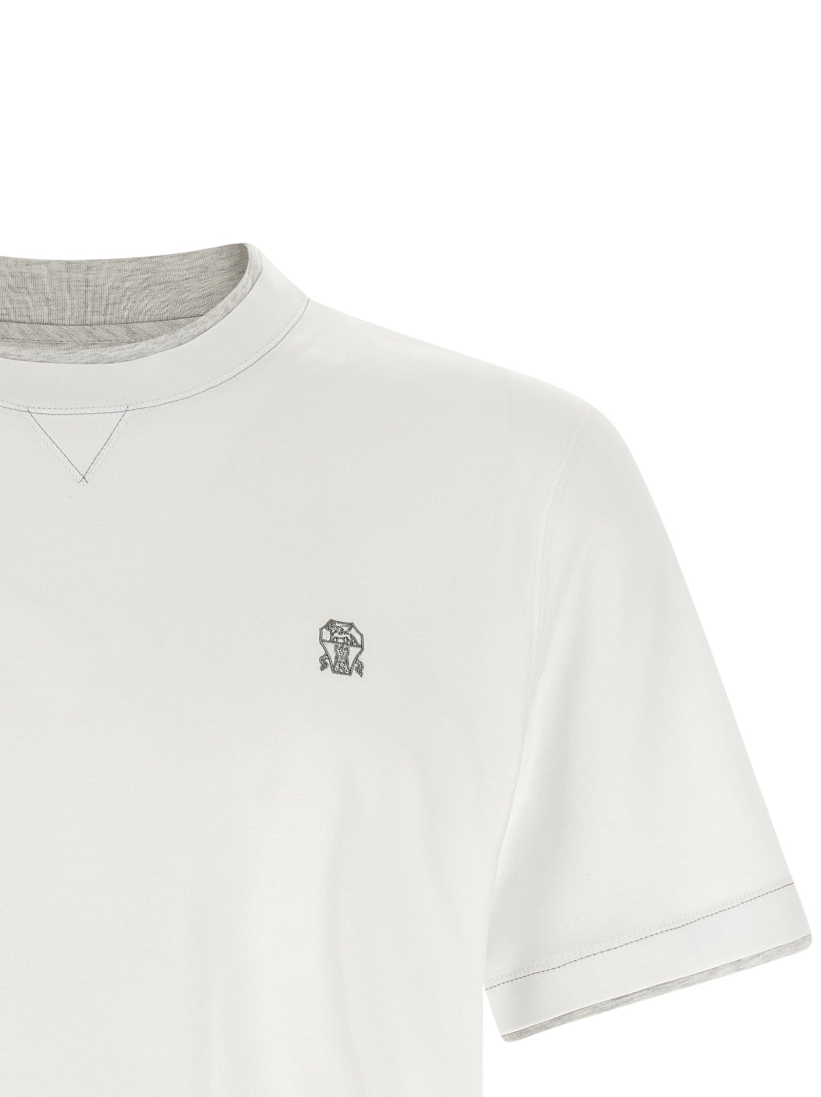 Brunello Cucinelli White T-Shirt detail view