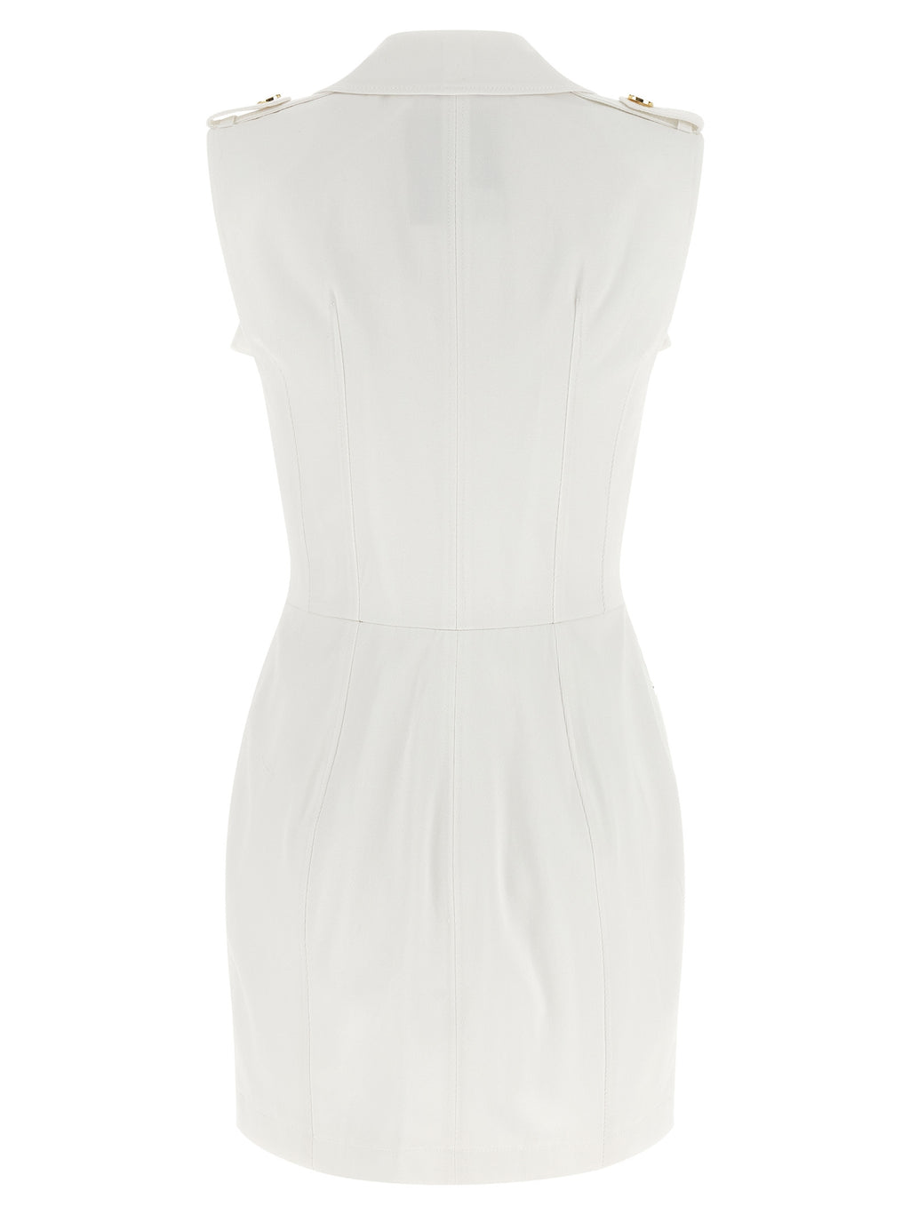 Elisabetta Franchi White Cotton Short Dress