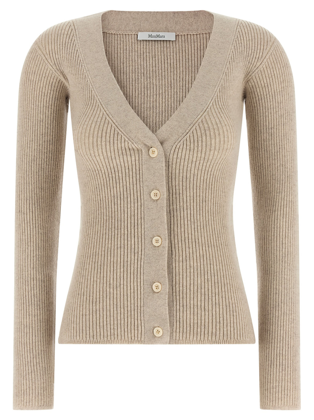 Max Mara Beige Wool Cardigan
