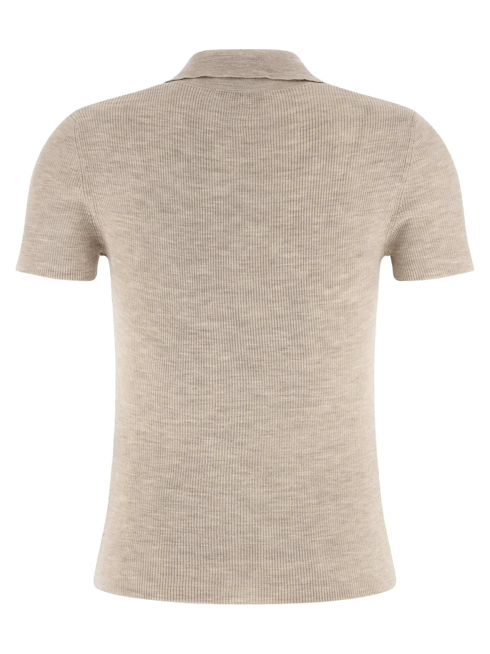 Max Mara Beige Virgin Wool Polo Shirt