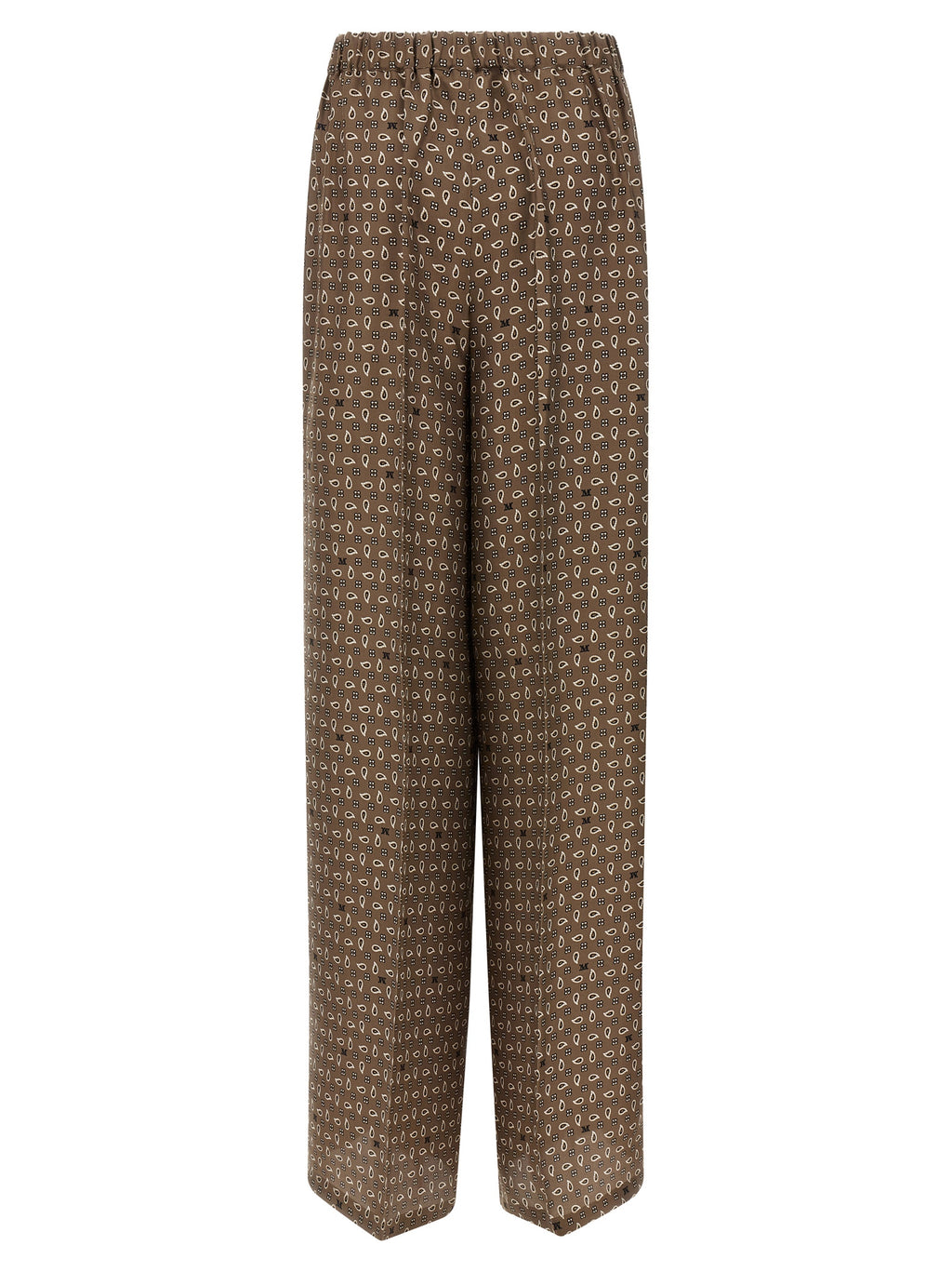 Max Mara Brown Silk Casual Pants
