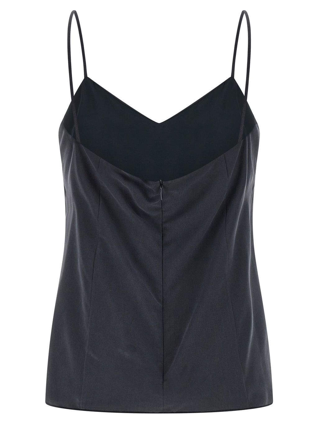 Max Mara Gray Silk Sleeveles T-Shirt