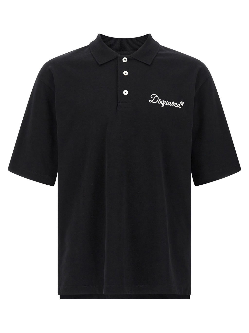 Dsquared² Black Cotton Polo Shirt