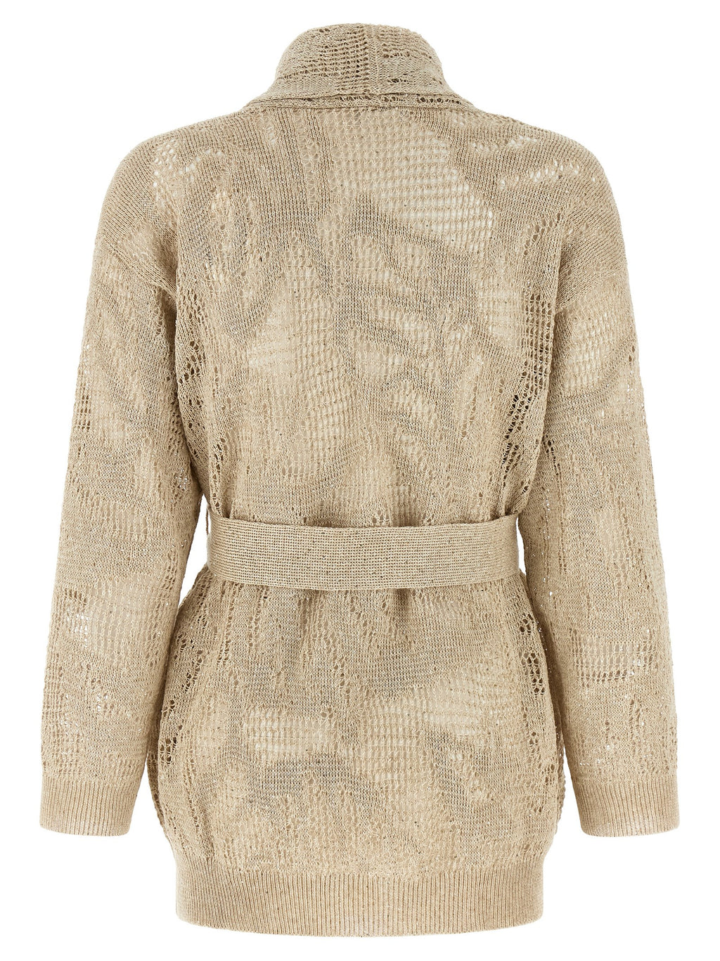 Brunello Cucinelli Beige Linen Cardigan