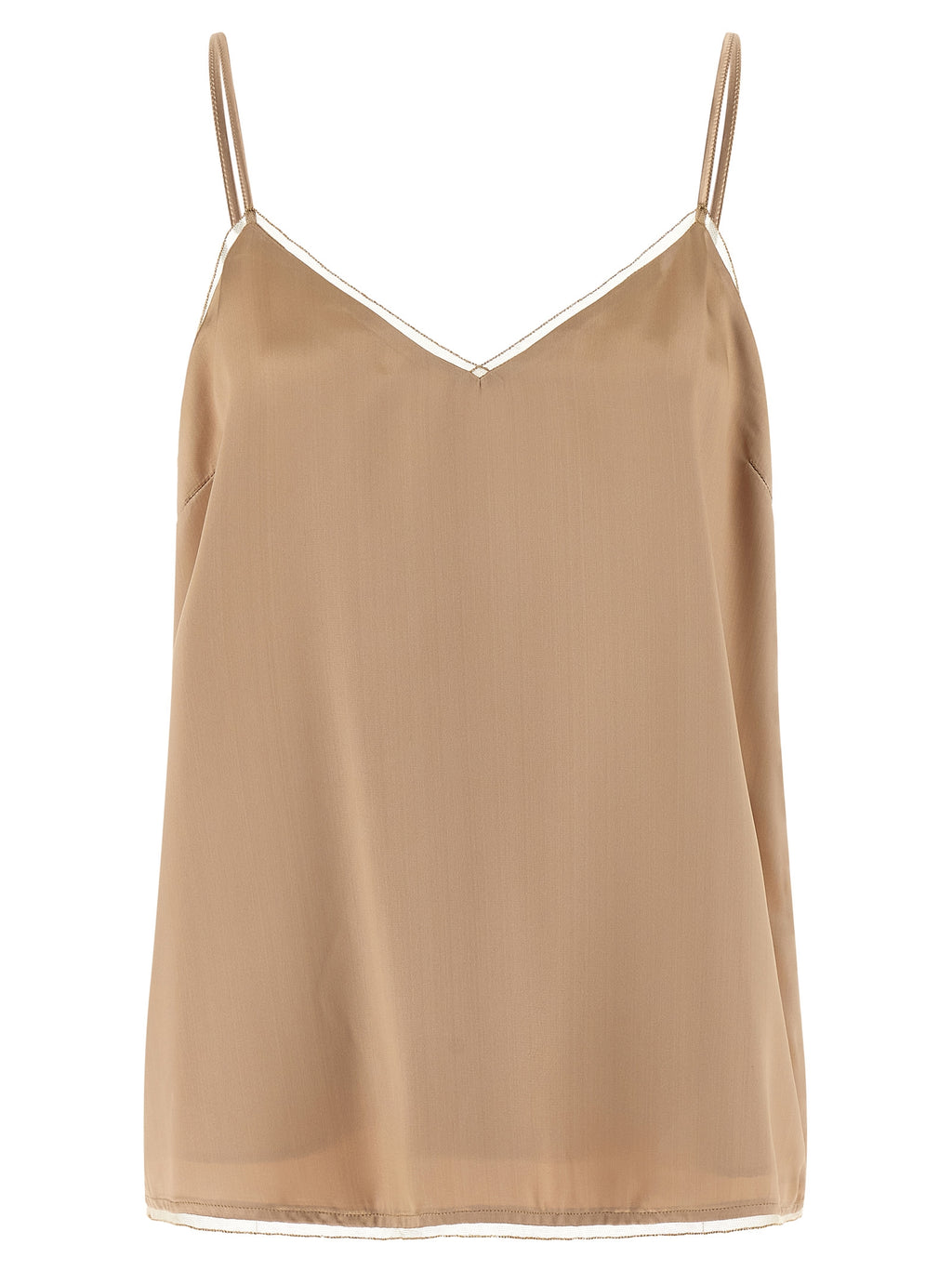 Fabiana Filippi Beige Viscose Tank Tops