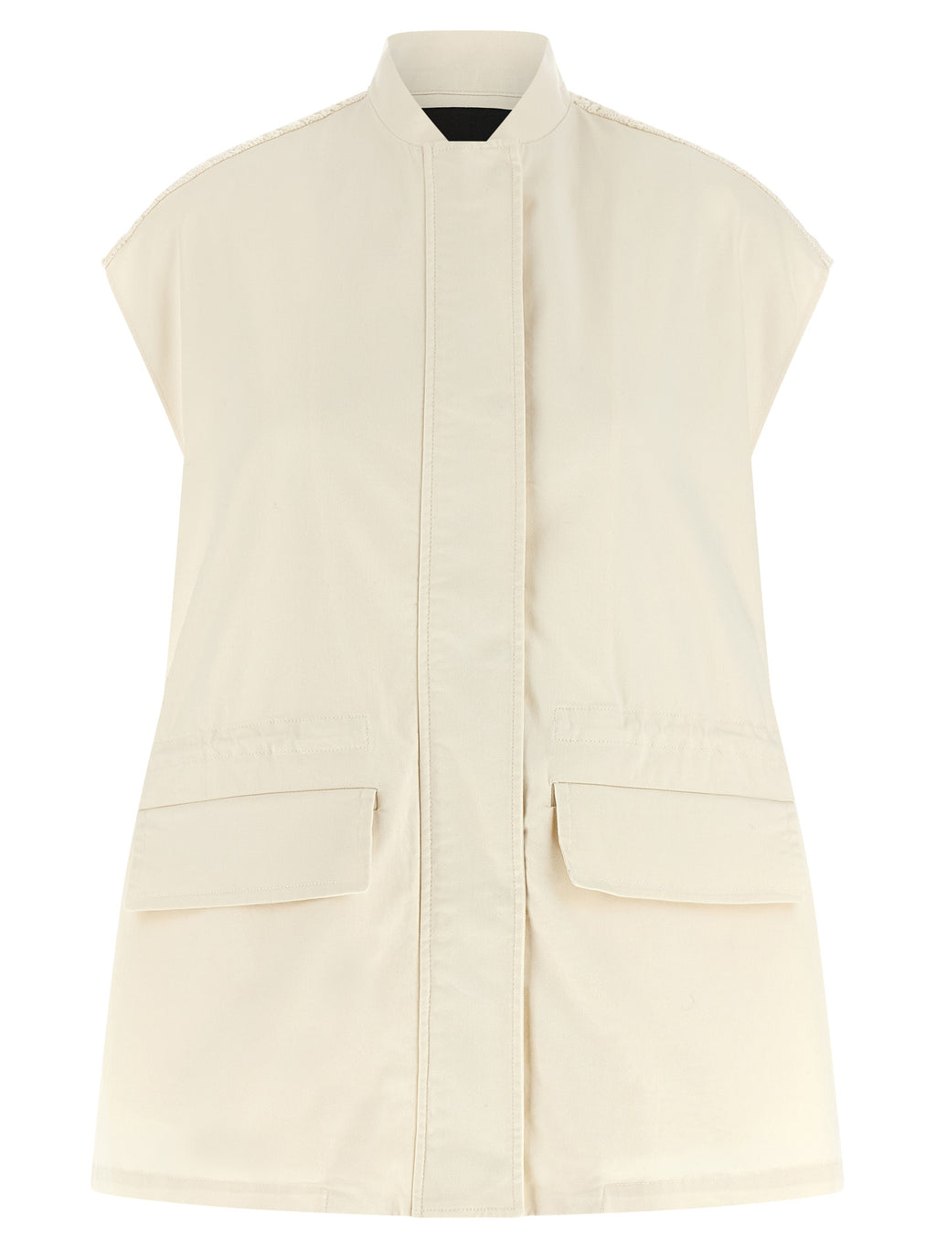 Fabiana Filippi Beige Cotton Sleeveless Jacket