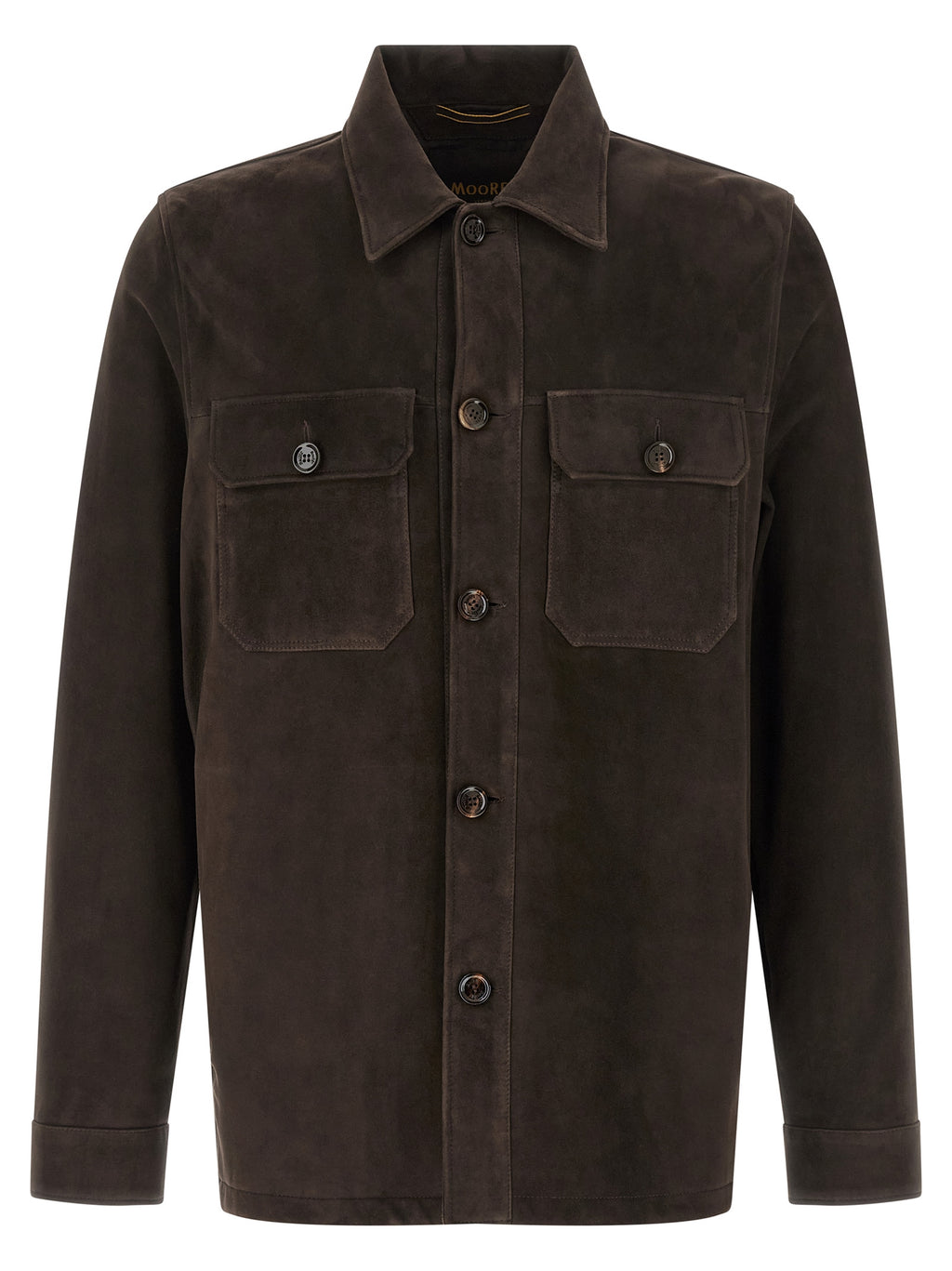 MooRER Brown Lamb Leather Leather Jacket