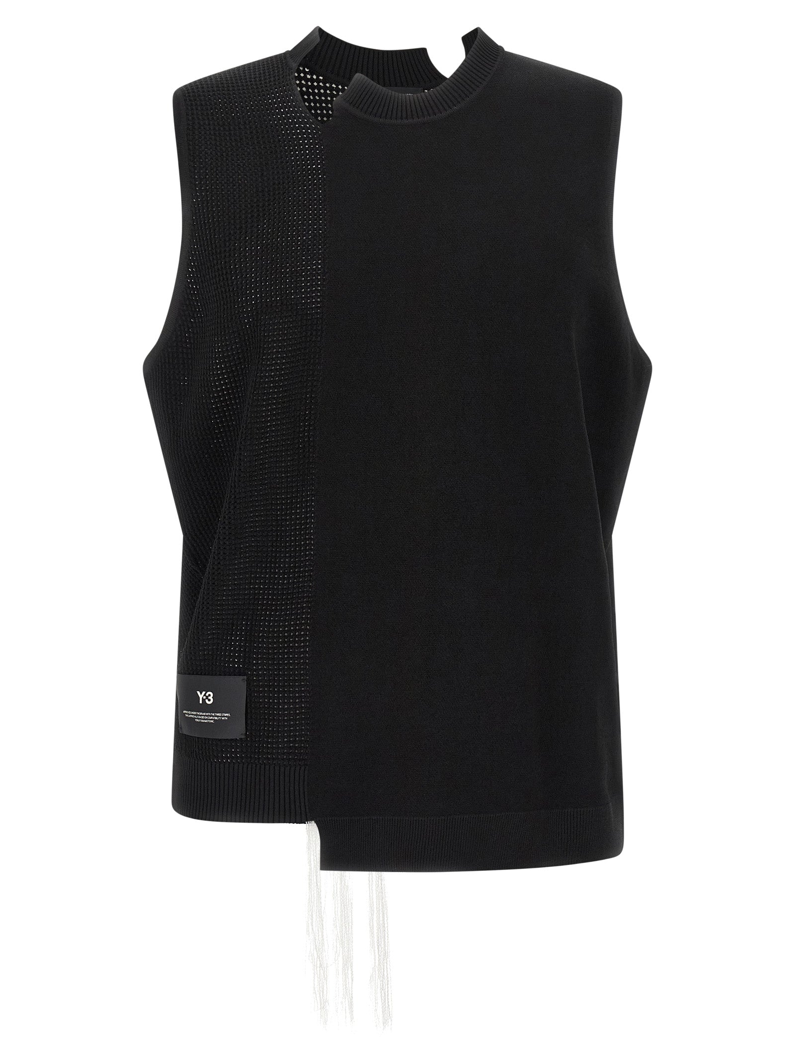 Y-3 Black Rayon Sleeveless Jacket