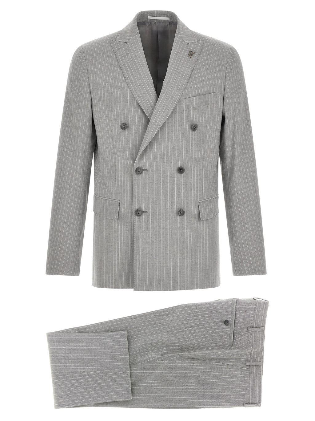 Pal Zileri Gray Polyester Two-Piece Suit