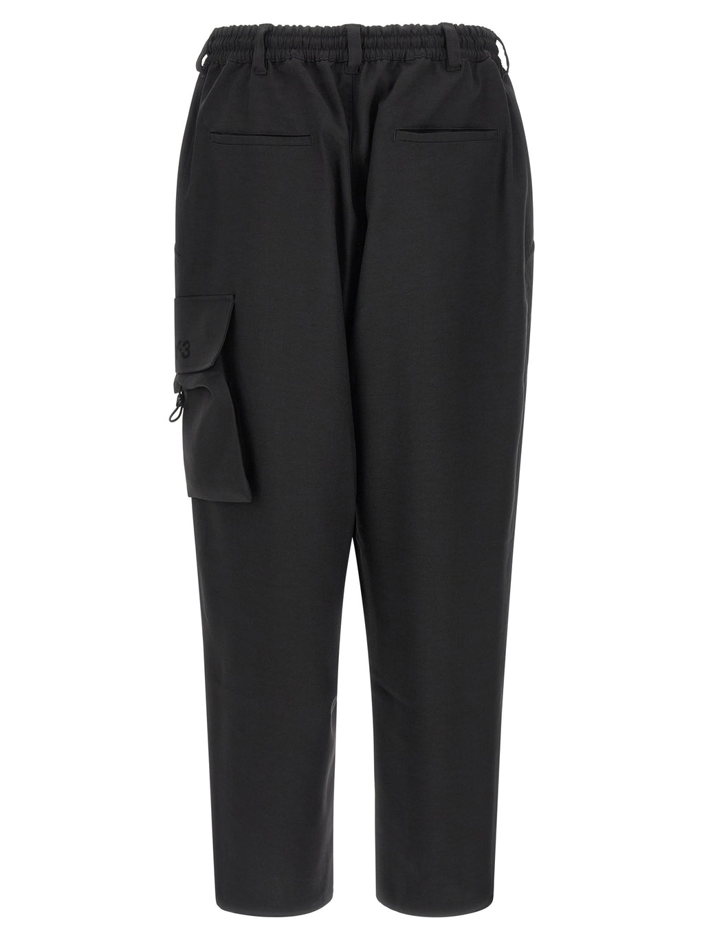 Y-3 Black Polyester Cargo Pants
