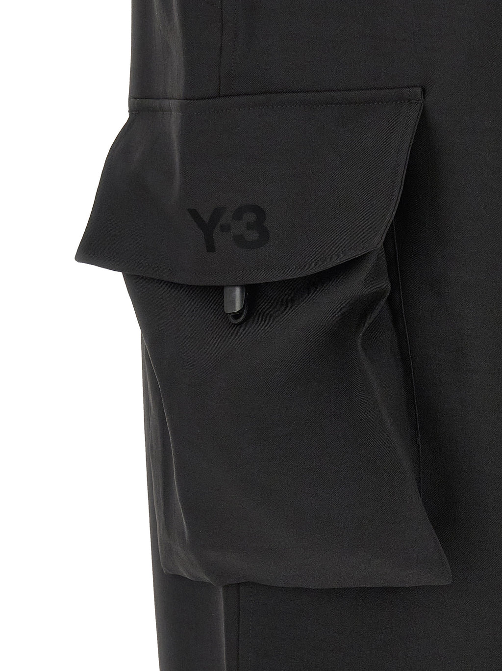 Y-3 Black Polyester Cargo Pants