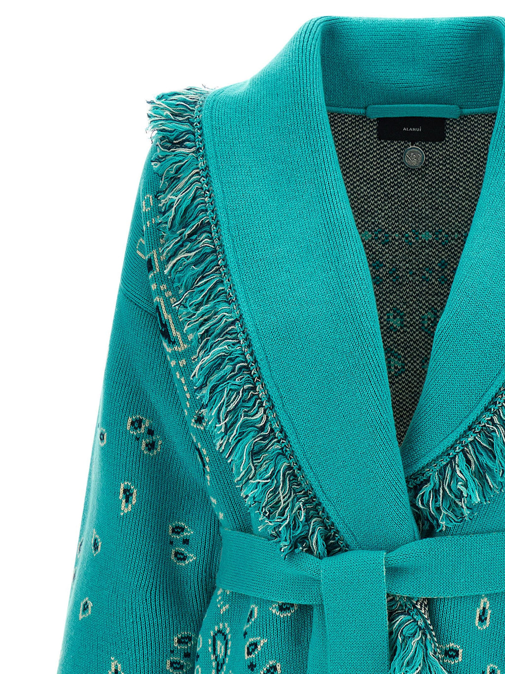 Alanui Blue Cashmere Cardigan