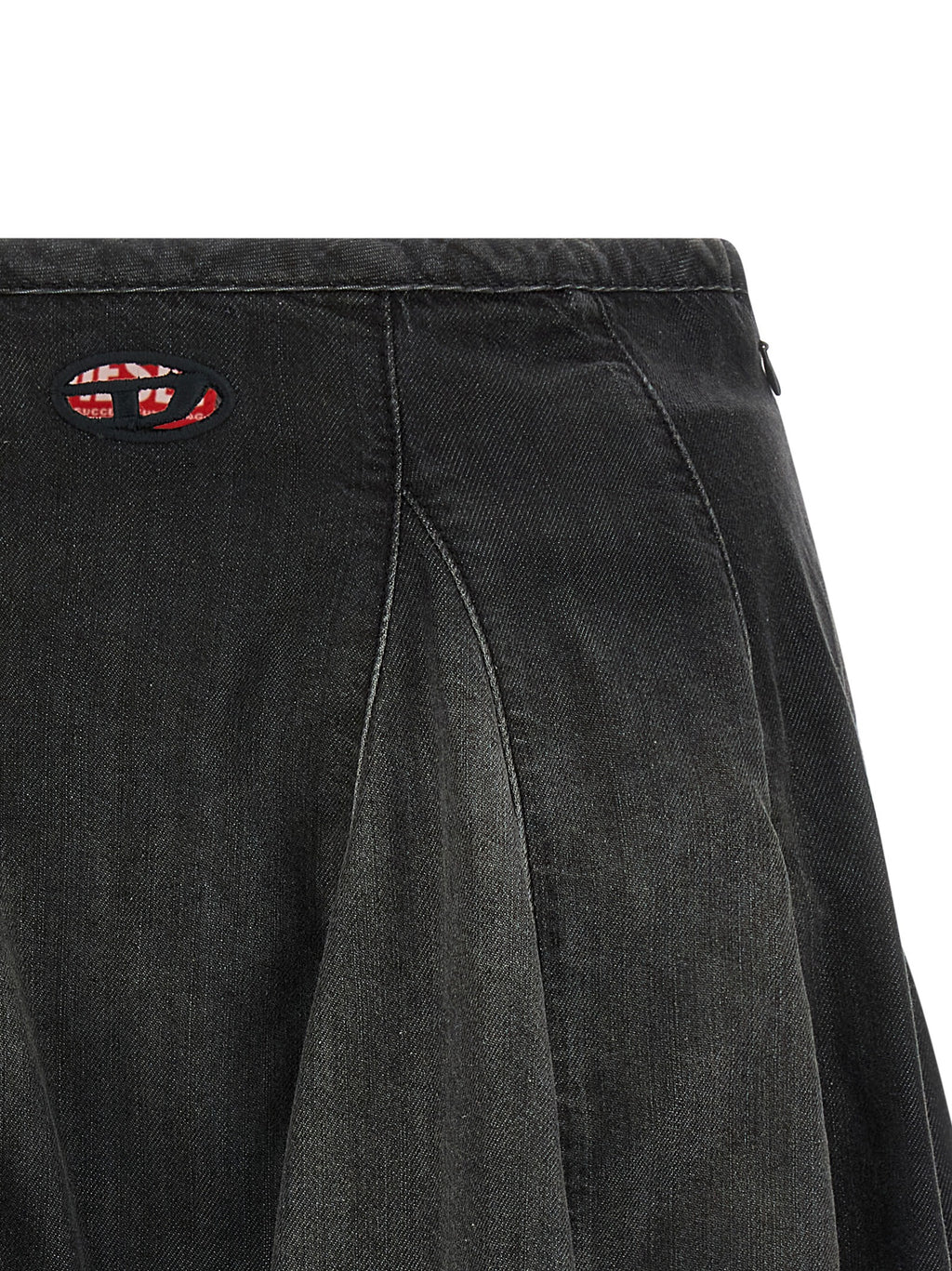 Diesel Black Cotton Long Skirt
