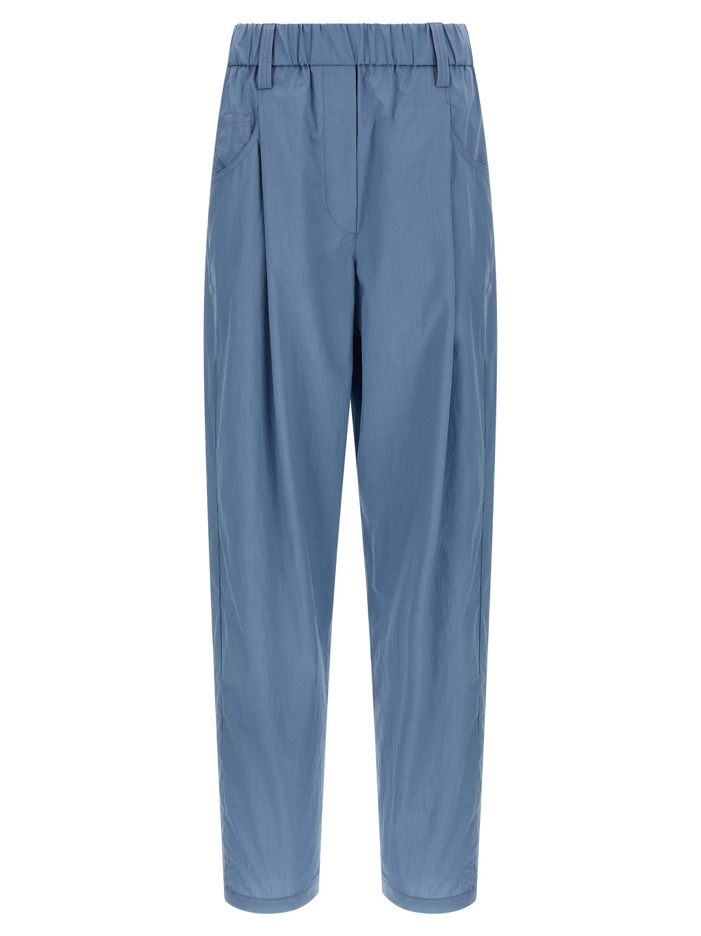 Brunello Cucinelli Blue Cotton Casual Pants