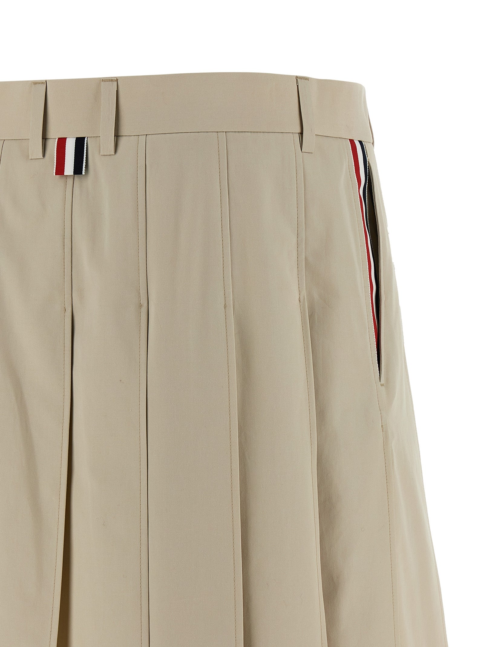 Thom Browne Beige Cotton Long Skirt