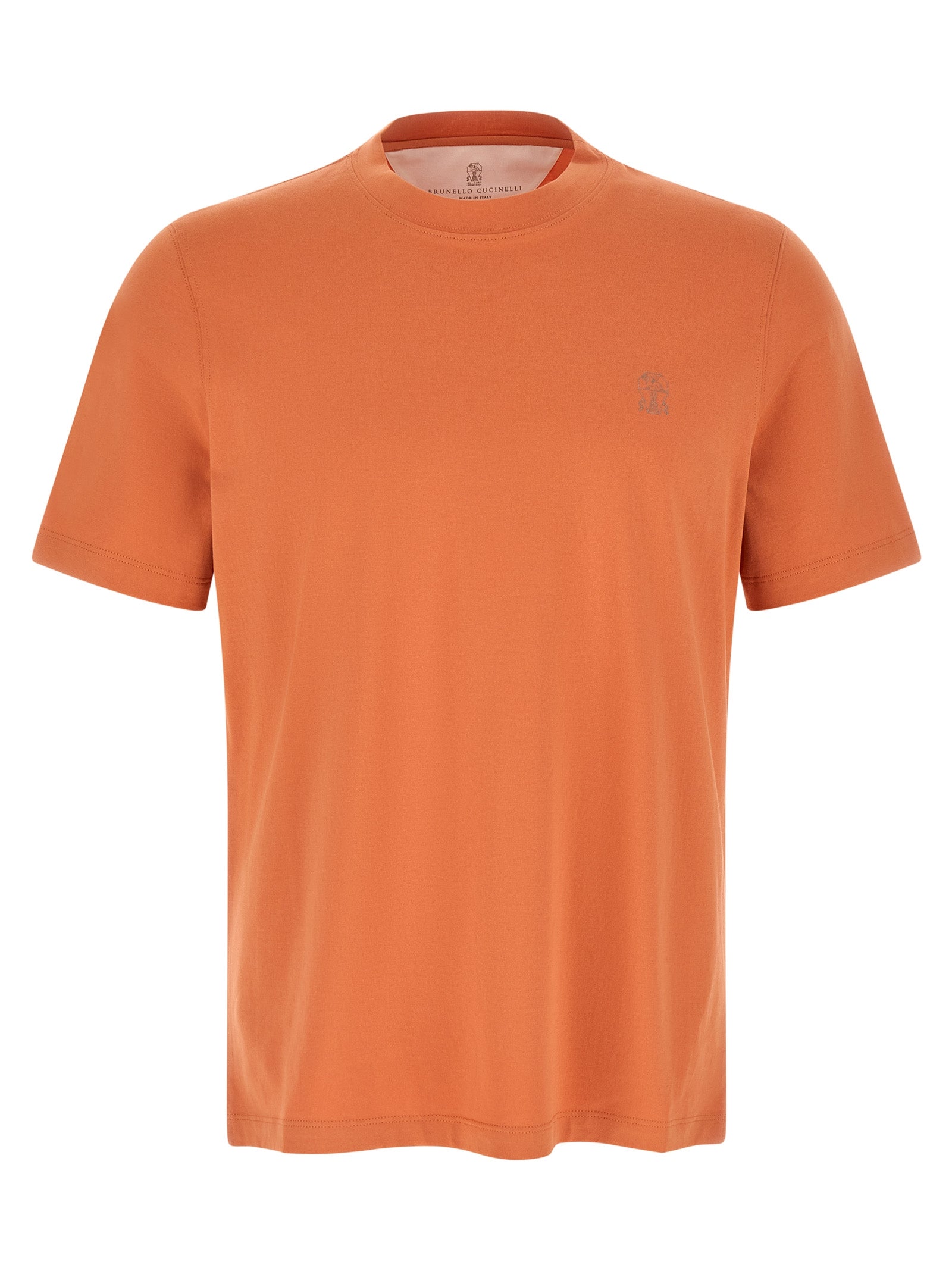 Brunello Cucinelli Orange Cotton T-Shirt