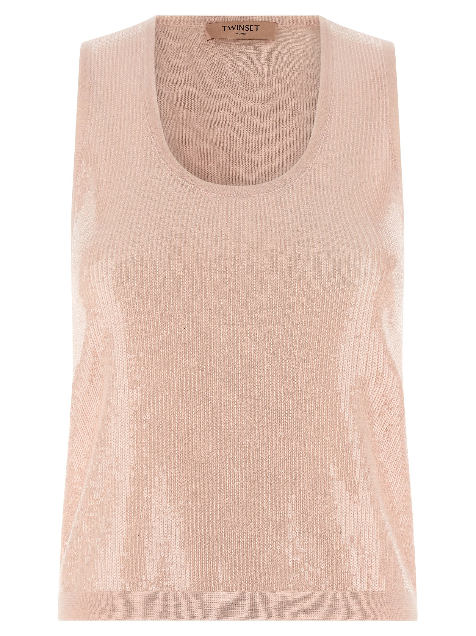 Twinset Multicolor Cotton Sleeveles T-Shirt
