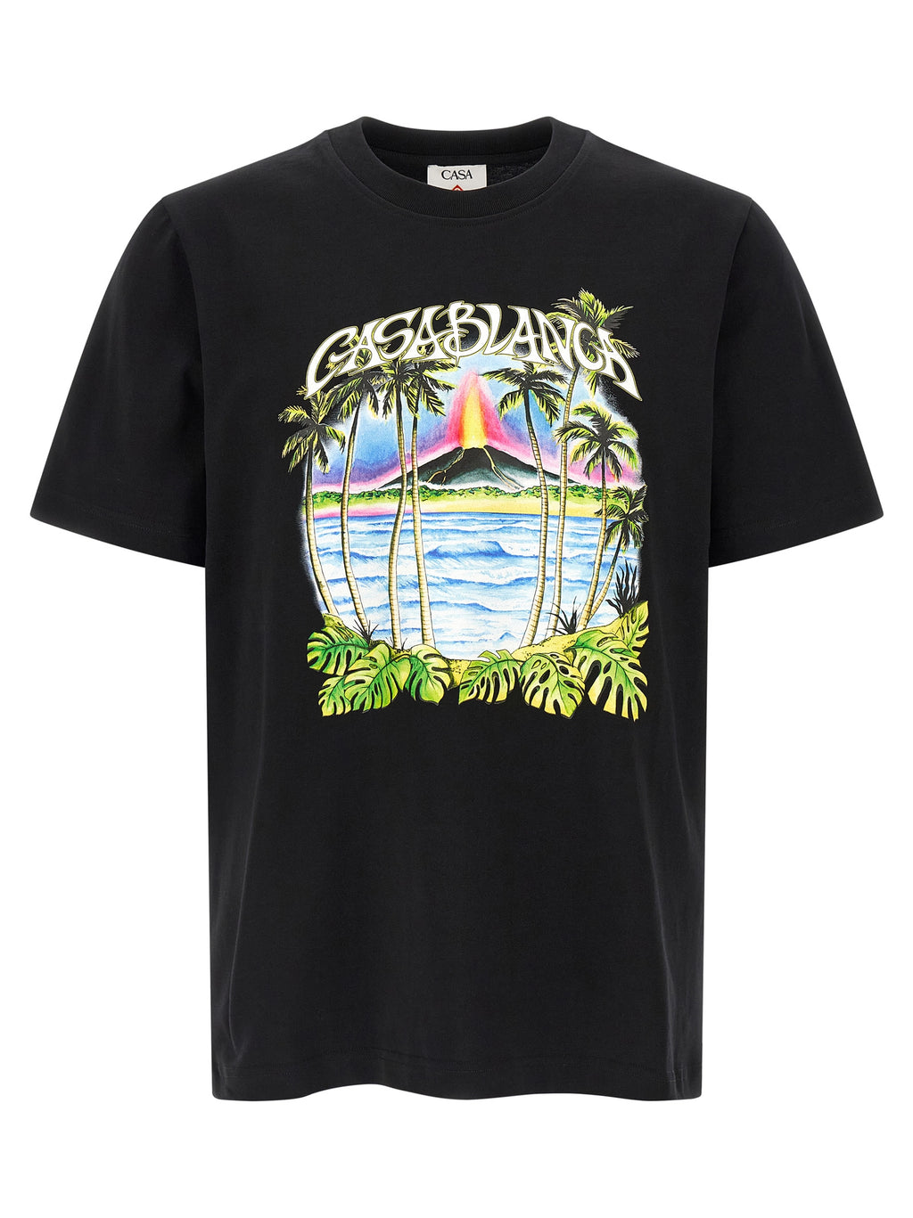 Casablanca Black Organic Cotton T-Shirt