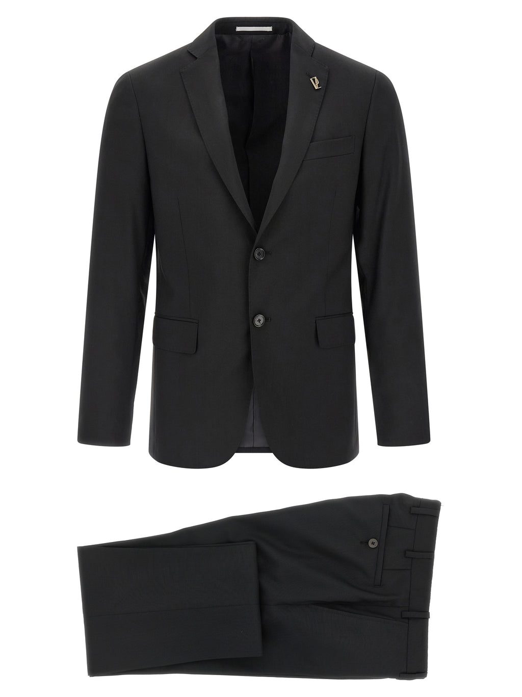 Pal Zileri Black Wool Two-Piece Suit
