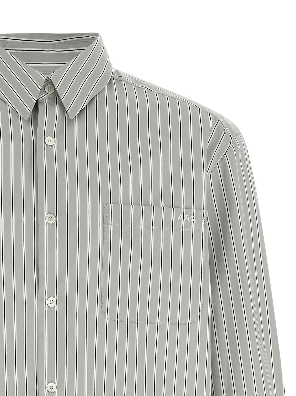 A.P.C. Gray Cotton Blouse