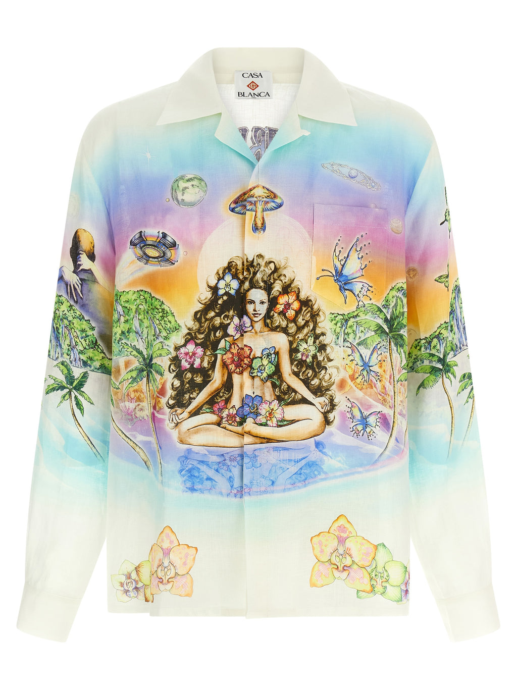 Casablanca Multicolor Linen Blouse