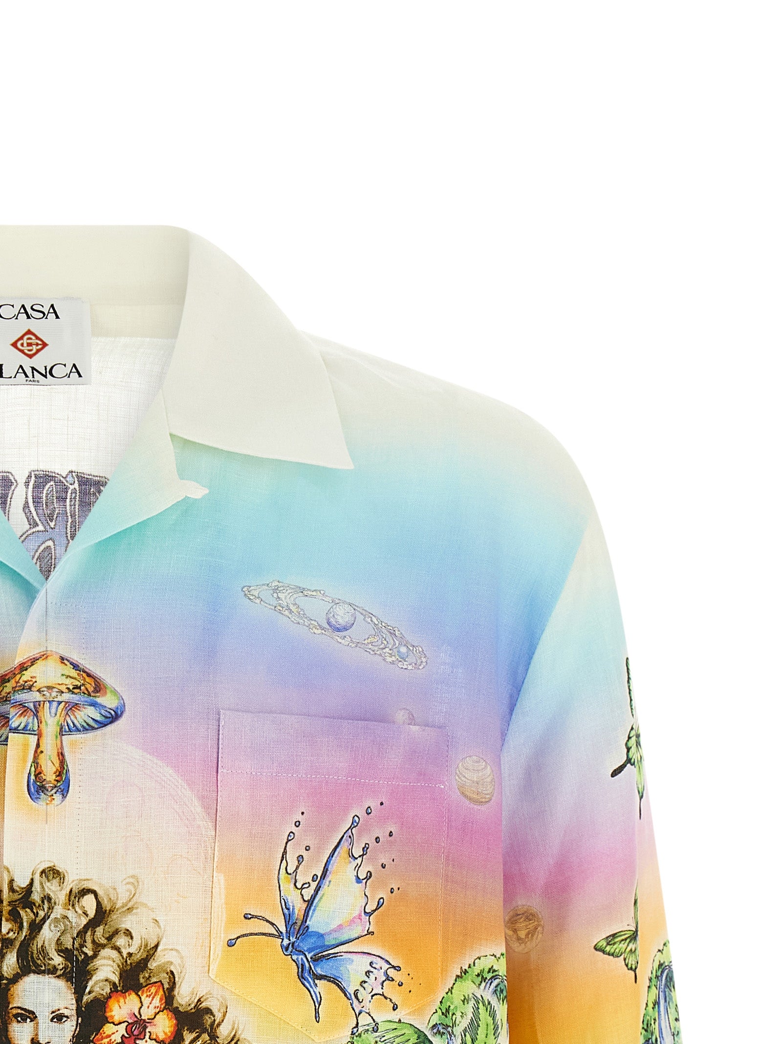 Casablanca Multicolor Linen Blouse