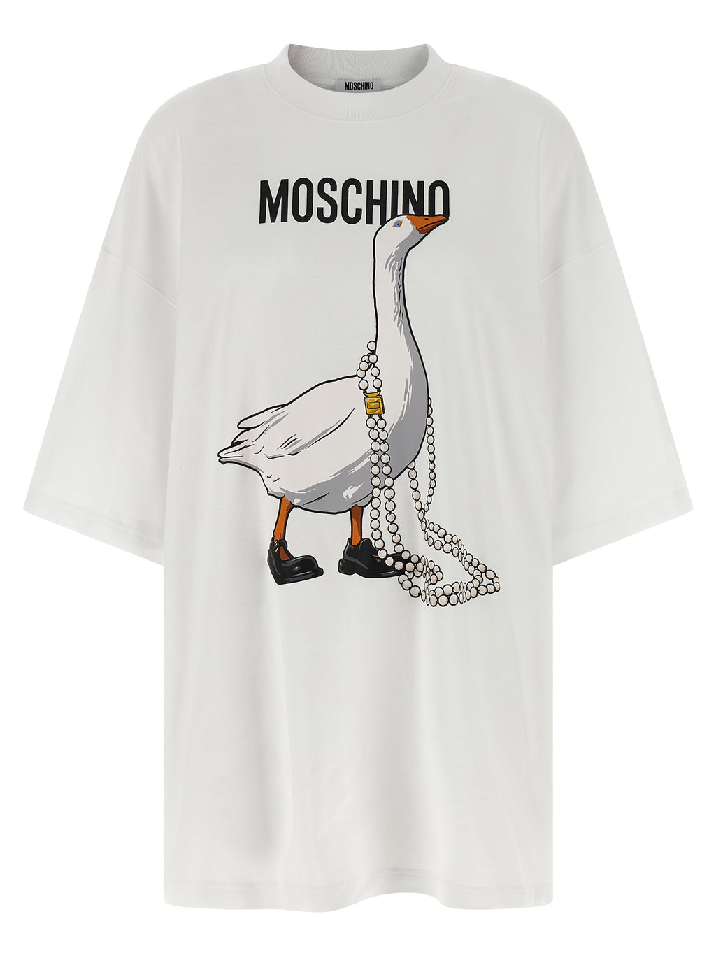 Moschino White Cotton Short Dress