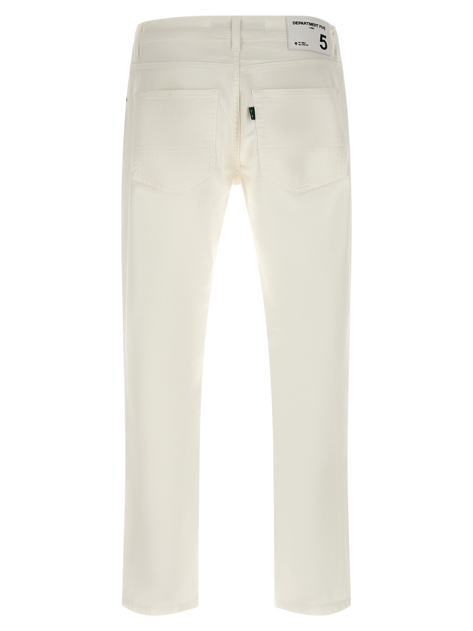 Department 5 White Cotton Straight-Leg Jeans