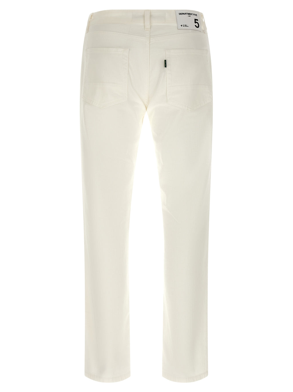 Department 5 White Cotton Straight-Leg Jeans