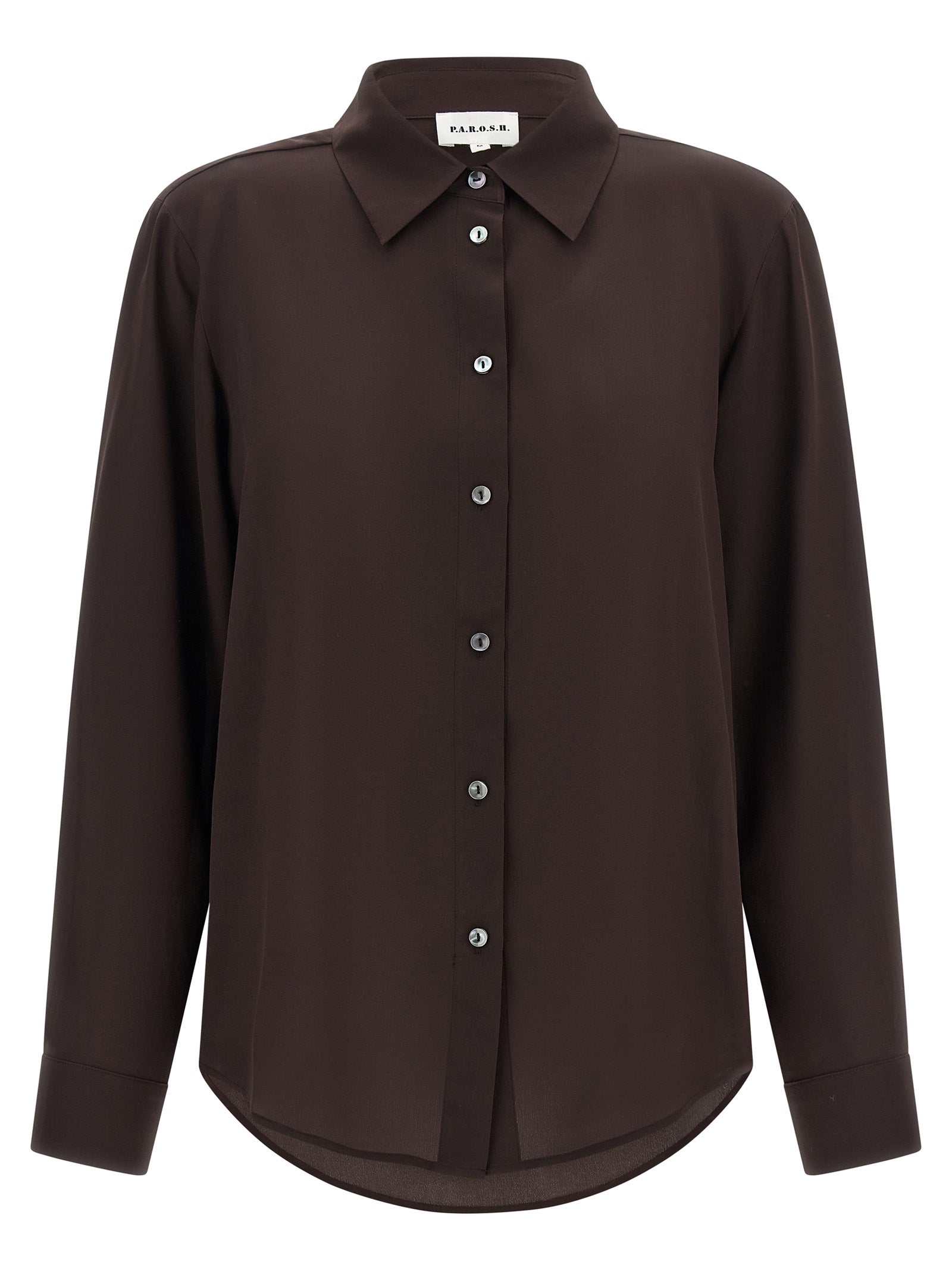 P.A.R.O.S.H. Brown Silk Blouse