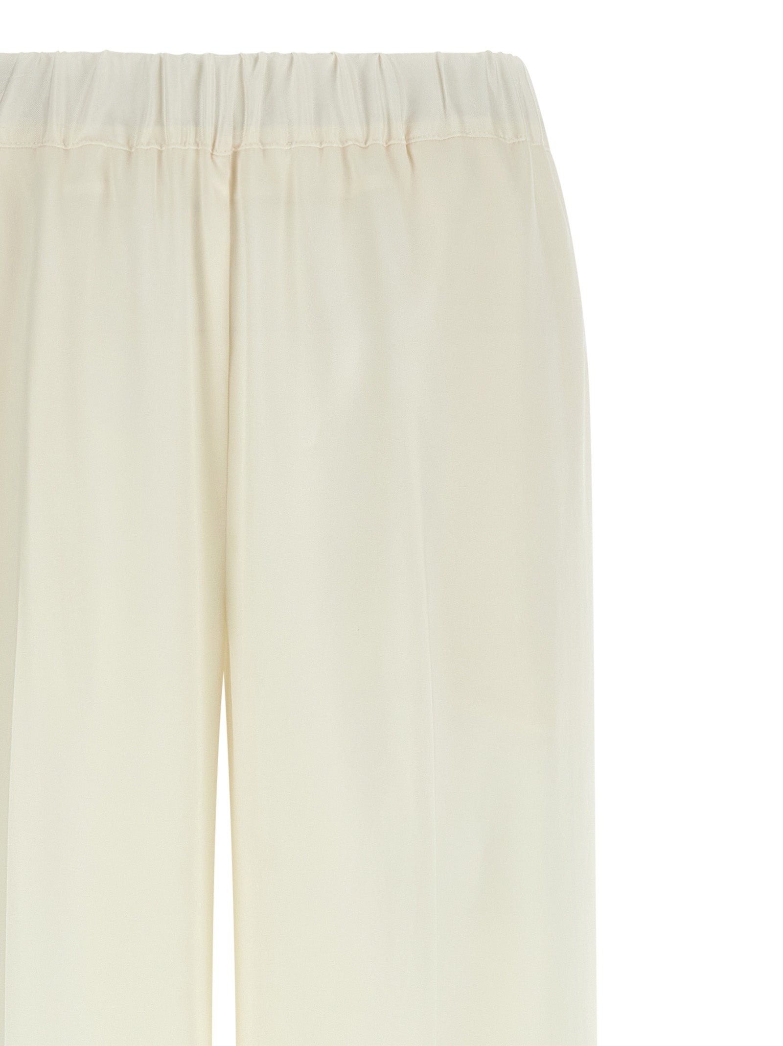 P.A.R.O.S.H. White Polyester Casual Pants