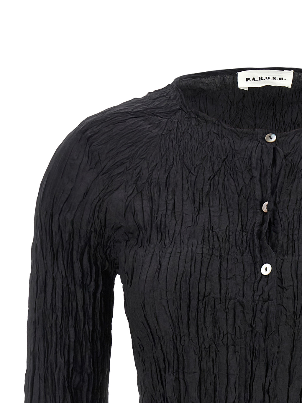 P.A.R.O.S.H. Black Silk Blouse