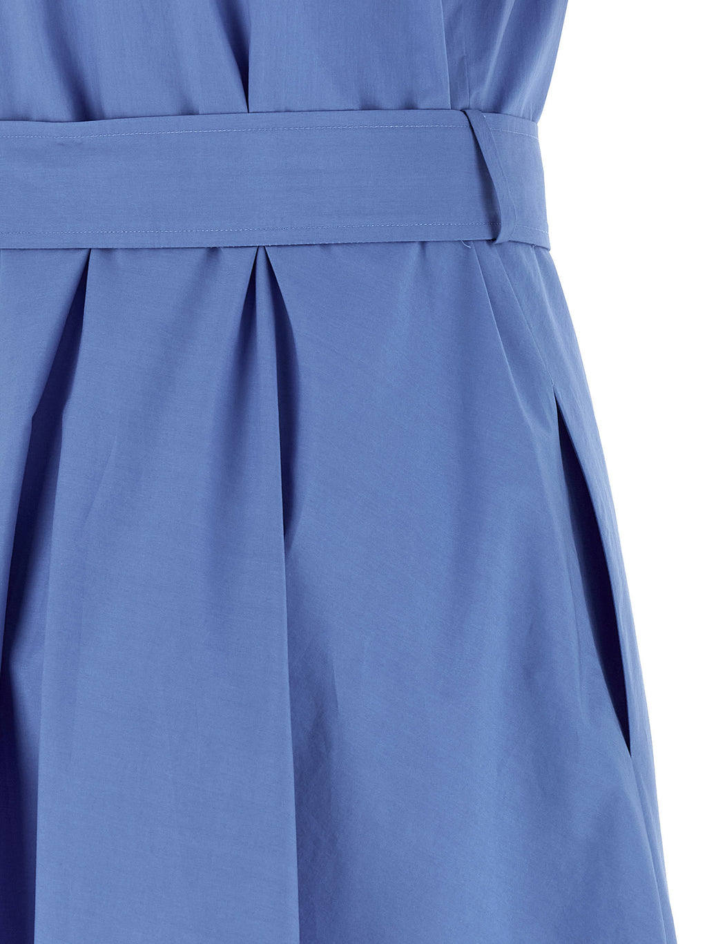 P.A.R.O.S.H. Blue Cotton Midi Dress
