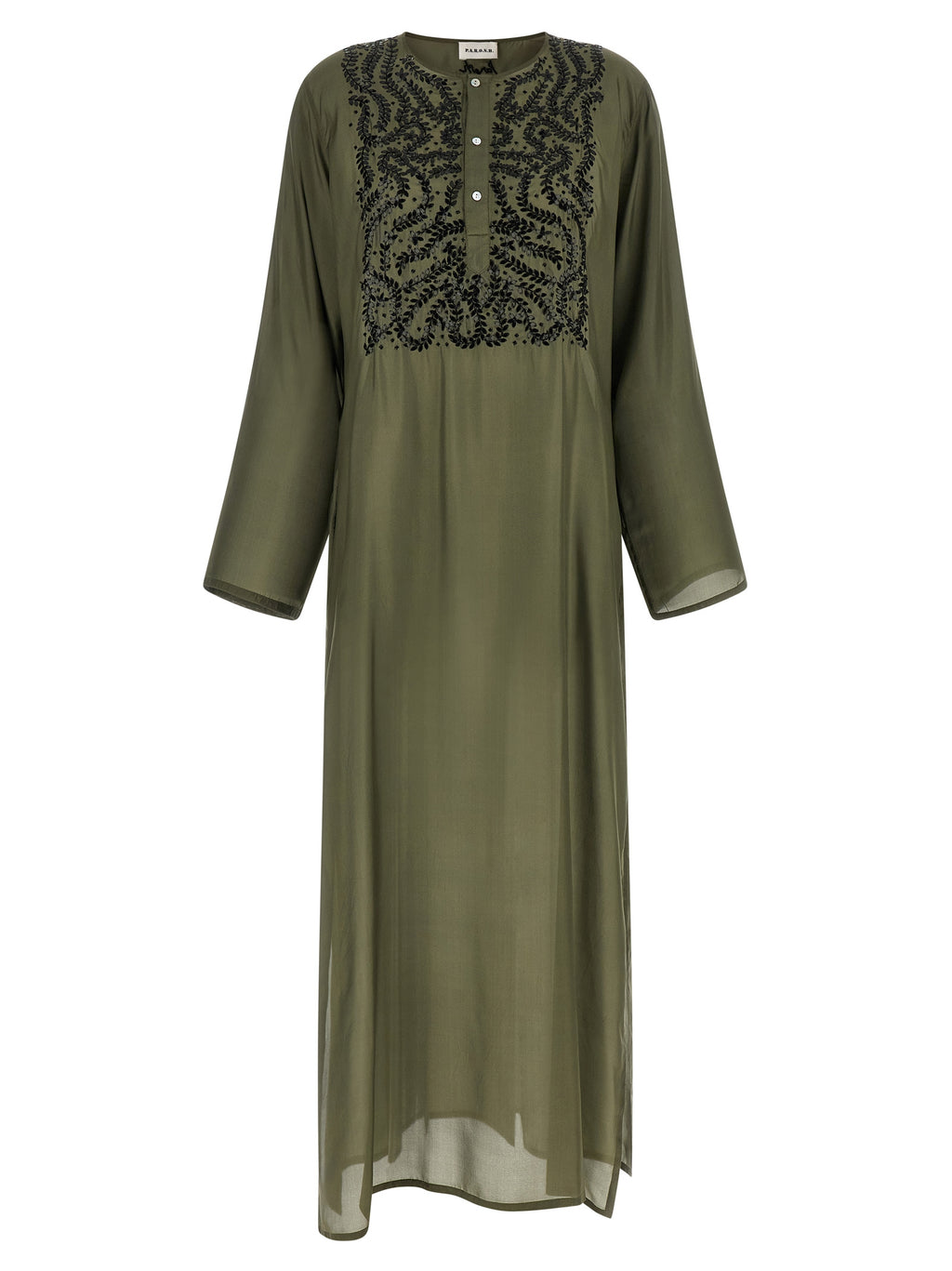 P.A.R.O.S.H. Bicolor Silk Long Dress