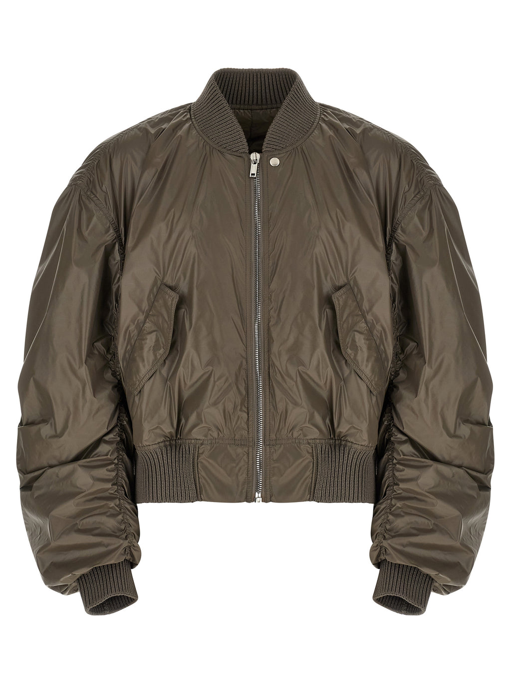 Rick Owens Gray Nylon Bomber