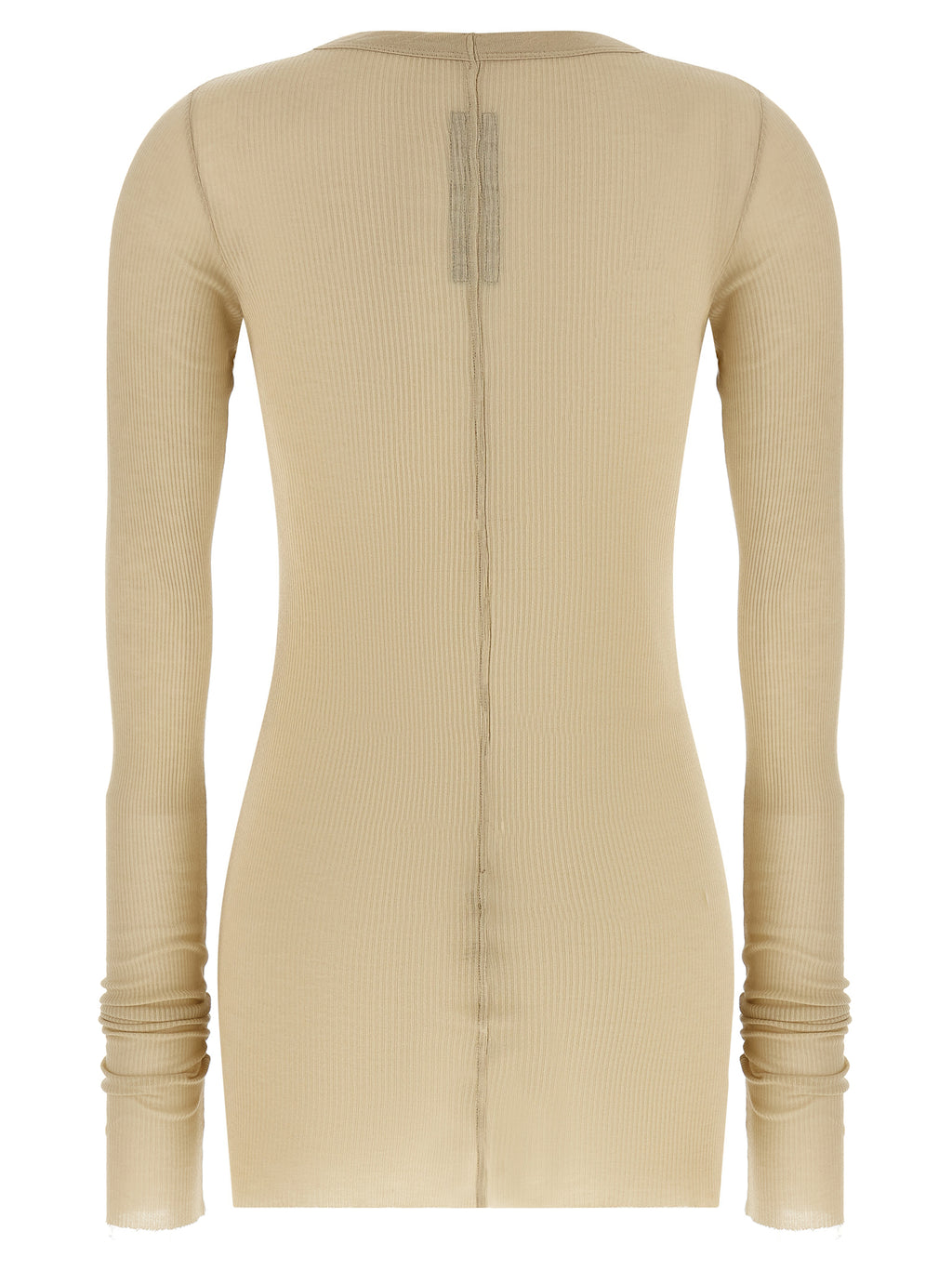 Rick Owens Beige Viscose Long Sleeve T-Shirt