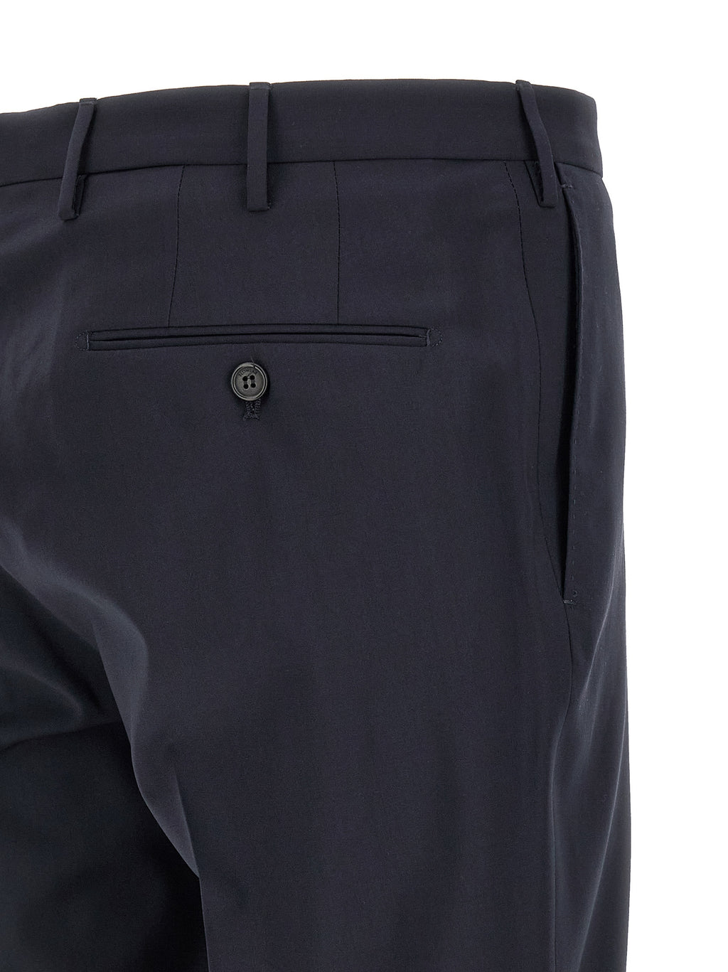 Incotex Blue Virgin Wool Dress Pants